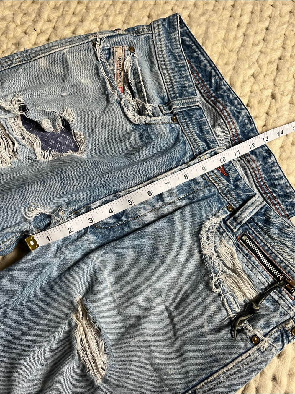 Diesel Y2k Distressed Ripped Jeans | 31x32 - Picture 10 of 14